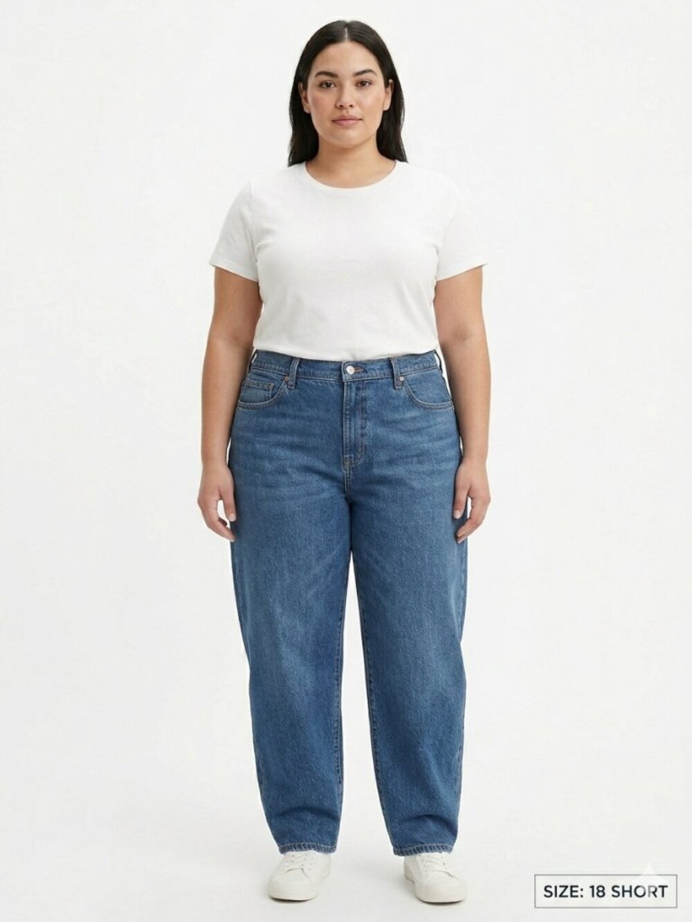 Lee Brand Women's Relaxed Fit Stretch Jeans - Short - Size 18